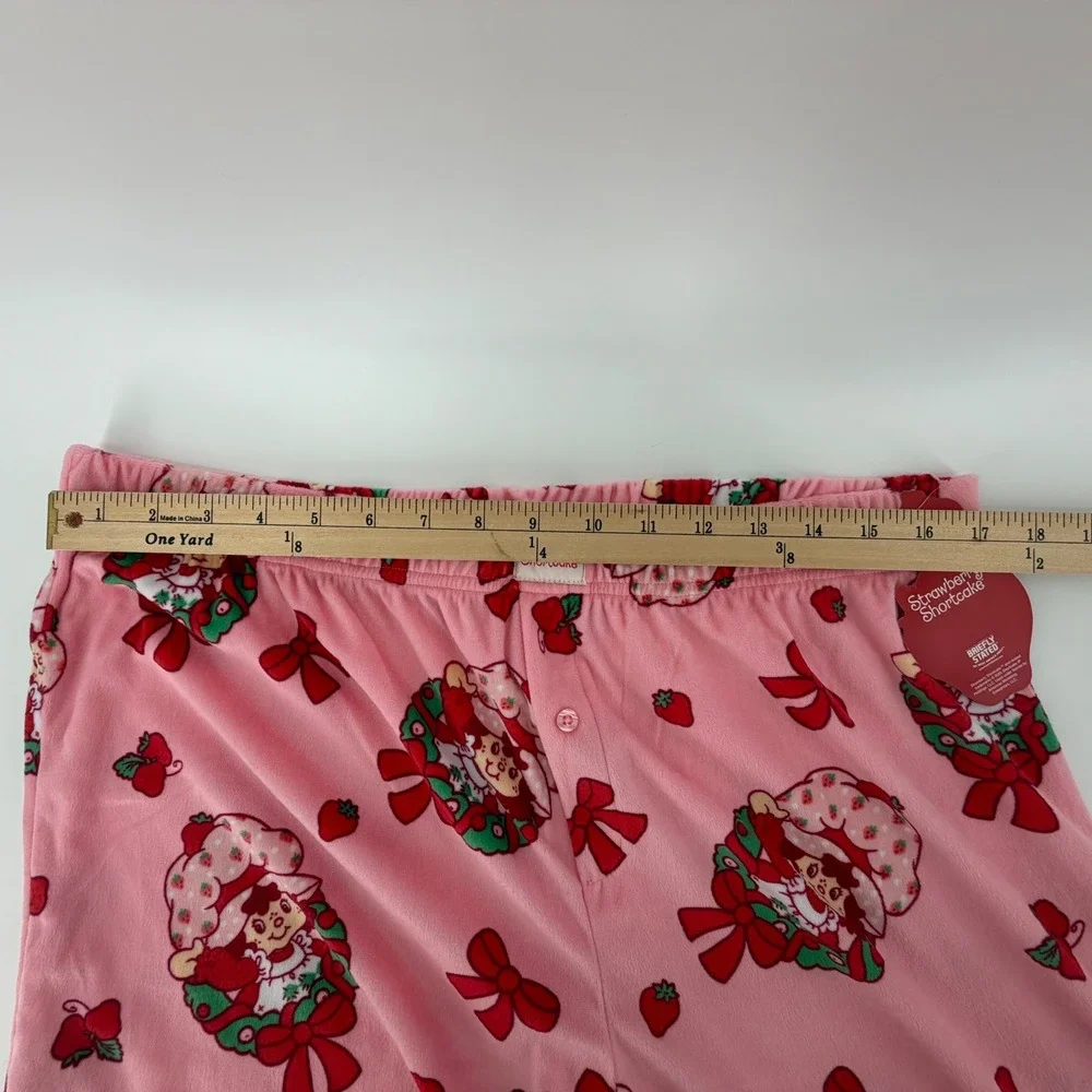 Strawberry Shortcake Pajama Pants Pink Fleece Kids Size XL‎
